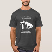 Funny Pferd Springer Mann in der Ausbildung T-Shirt (Vorderseite)