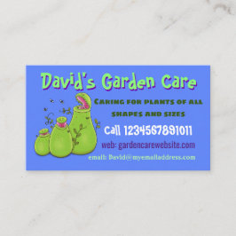 Funny Pflanze Cartoon Gartenpflege Visitenkarte