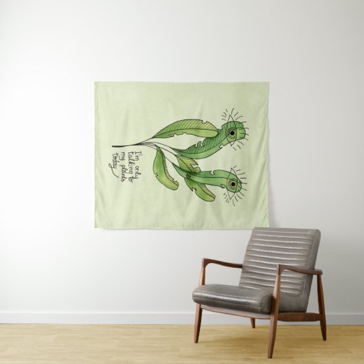 Funny Pflanze für Introvertierte Wandteppich (Beispiel (Horizontal))