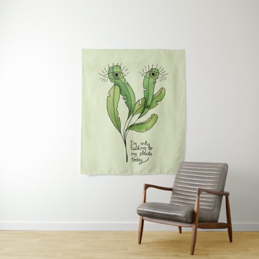 Funny Pflanze für Introvertierte Wandteppich (Beispiel)