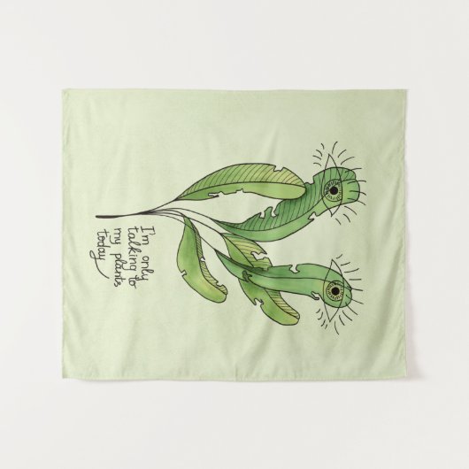 Funny Pflanze für Introvertierte Wandteppich (Vorderseite (Horizontal))