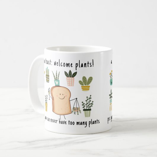 Funny Pflanze Lover Geschenk | Potted Pflanze Albe Kaffeetasse (Vorderseite Links)
