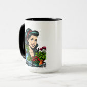 Funny Pflanze Puff | Grün ist das neue Schwarze Tasse (Vorderseite Links)