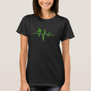Funny Pflanzen Heartbeat Gemüse Vegan Vegetarier T-Shirt