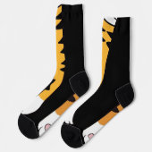 Funny Pfote Kätzchen Bein Feet Socks Knee Tier Socken (Linkes Detail)