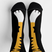 Funny Pfote Kätzchen Bein Feet Socks Knee Tier Socken (Oben)