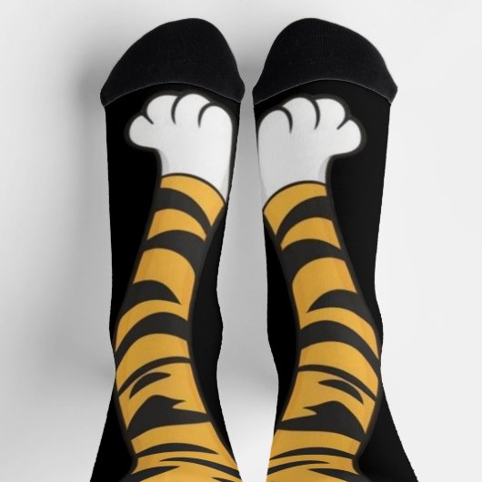 Funny Pfote Katzenbein Feet Socks Knee Tier Socken (Oben)