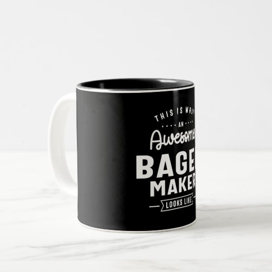 Funny Phantastisch Bagel Maker Job Beruf Zweifarbige Tasse (Vorderseite Links)