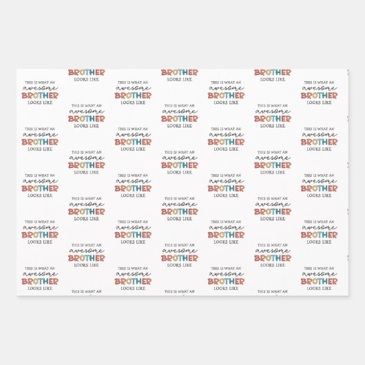 Funny Phantastisch Brother | Geschenk für den best Geschenkpapier Set (Vorderseite 3)