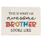 Funny Phantastisch Brother | Geschenk für den best Große Geschenktüte (Rückseite)