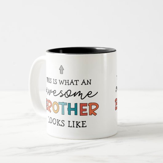 Funny Phantastisch Brother | Geschenk für den best Zweifarbige Tasse (Vorderseite Links)