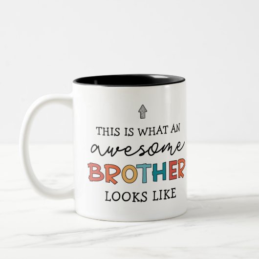 Funny Phantastisch Brother | Geschenk für den best Zweifarbige Tasse (Links)