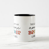 Funny Phantastisch Brother | Geschenk für den best Zweifarbige Tasse (Mittel)