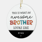 Funny Phantastisch Brother | Personalisiert Brothe Keramik Ornament (Links)