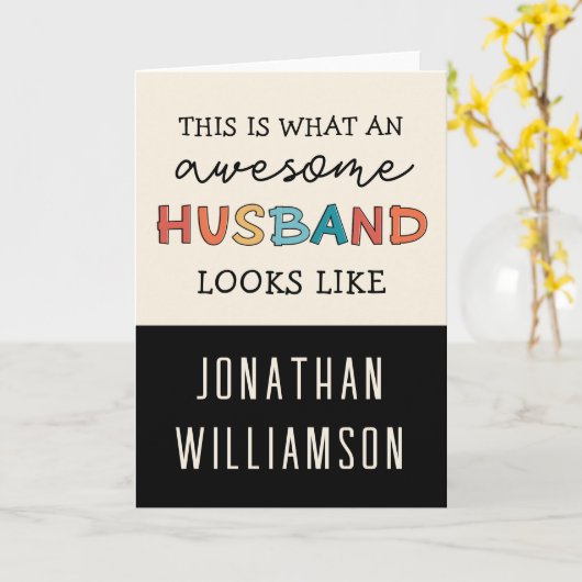 Funny Phantastisch Husband Gips | Bester Husband j Karte (Gelbe Blume)