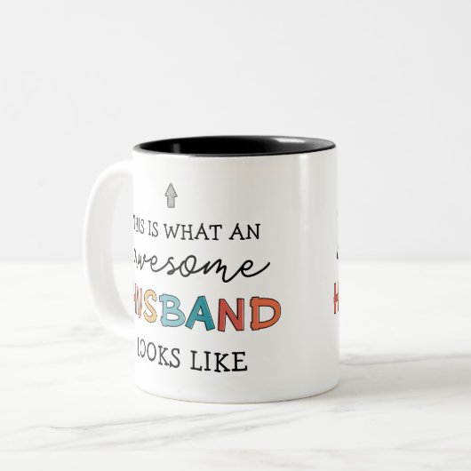 Funny Phantastisch Husband Gips | Bester Husband j Zweifarbige Tasse (Vorderseite Links)