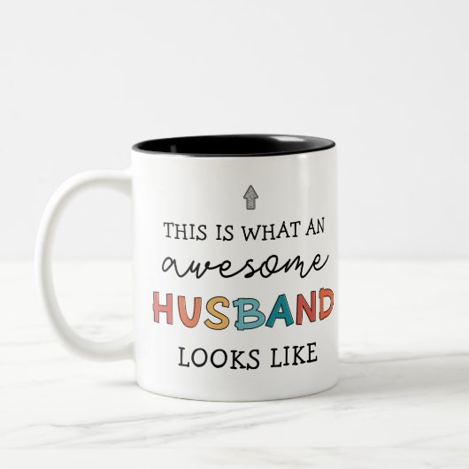 Funny Phantastisch Husband Gips | Bester Husband j Zweifarbige Tasse (Links)