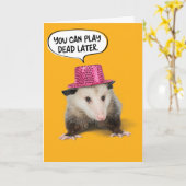 Funny Phantastisch Possum Geburtstag Karte (Gelbe Blume)
