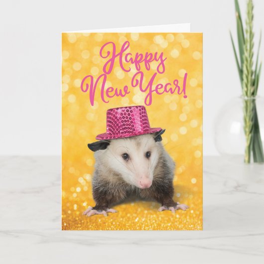 Funny Phantastisch Possum New Years Karte (Vorderseite)