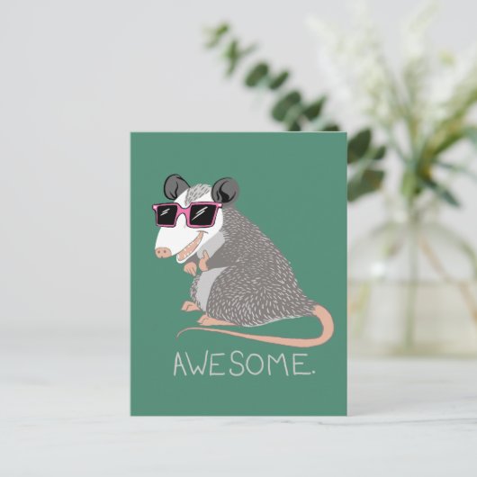 Funny Phantastisch Possum Postkarte (Stehend Vorderseite)