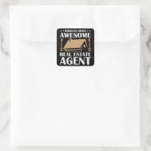 Funny Phantastisch Real Anwesen Agent Zitat Quadratischer Aufkleber (Tasche)