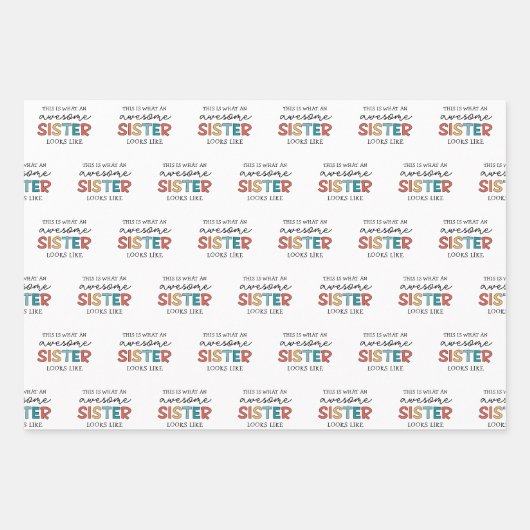 Funny Phantastisch Sister | Geschenke für Beste Sc Geschenkpapier Set (Vorderseite 3)