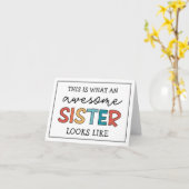 Funny Phantastisch Sister | Geschenke für Beste Sc Karte (Gelbe Blume)