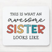 Funny Phantastisch Sister | Geschenke für Beste Sc Mousepad (Vorne)