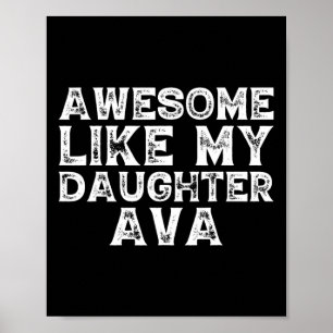 Funny Phantastisch wie meine Tochter Ava Vatertag  Poster