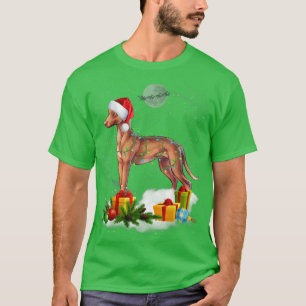 Funny Pharaoh Hound Hund Weihnachtslicht Weihnacht T-Shirt