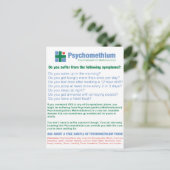 Funny Pharmaceutical Mediation Ad Postkarte (Stehend Vorderseite)