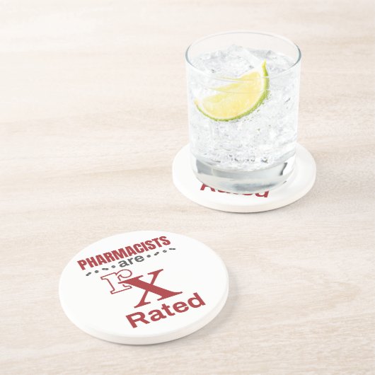 Funny Pharmacist Apotheker sind rx bewertet Getränkeuntersetzer (Seite)