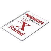 Funny Pharmacist Apotheker sind rx bewertet Notizblock (Linke Seite)