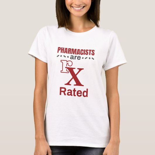 Funny Pharmacist Apotheker sind rx bewertet T-Shirt (Vorderseite)