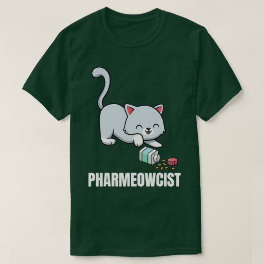 Funny Pharmacist Cat Pharmacy T-Shirt (Design vorne)