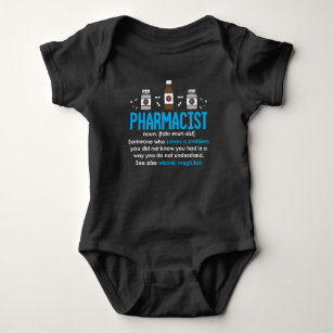 Funny Pharmacist Definition Pharmacy Mitarbeiter Baby Strampler