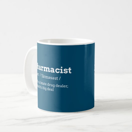 Funny Pharmacist Definition T - Shirt Kaffeetasse (Vorderseite Links)