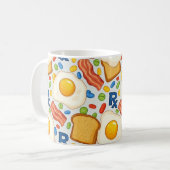 Funny Pharmacy Breakfast Rx Pattern Kaffeetasse (Vorderseite Links)