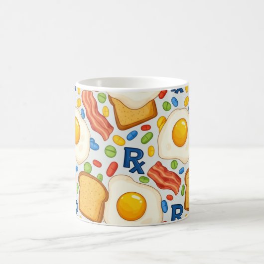 Funny Pharmacy Breakfast Rx Pattern Kaffeetasse (Mittel)