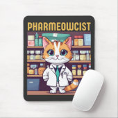 Funny Pharmacy Cat Mousepad (Mit Mouse)