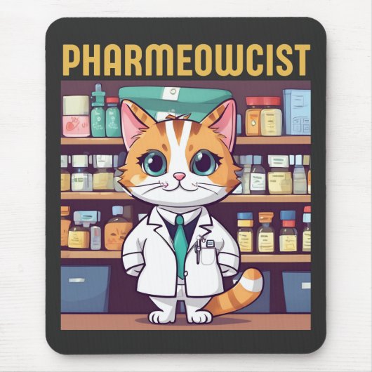 Funny Pharmacy Cat Mousepad (Vorne)