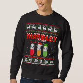 Funny Pharmacy Crew Funny Pills Frohe Weihnachten  Sweatshirt (Vorderseite)