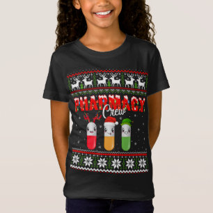 Funny Pharmacy Crew Funny Pills Frohe Weihnachten T-Shirt