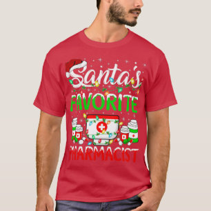 Funny Pharmacy Lover Xmas Pajama Santa Pharmaka T-Shirt