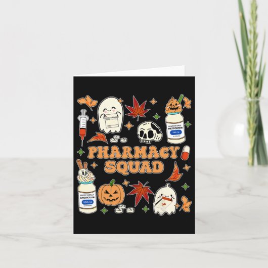 Funny Pharmacy Squad Halloween Pharmaceuticals Tec Karte (Vorderseite)