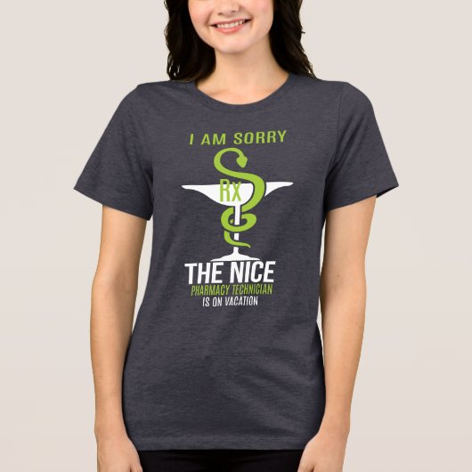 Funny Pharmacy Tech im Urlaub Tri-Blend Shirt (Vorderseite)