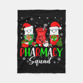 Funny Pharmacy Tech Squad Christmas Matching Holid Fleecedecke (Vorderseite)