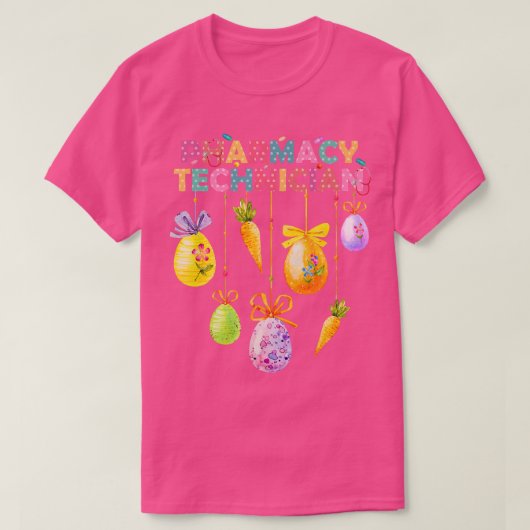 Funny Pharmacy Technician Bunny Pharmacist Happy E T-Shirt (Design vorne)