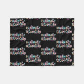 Funny Pharmacy Technician Bunny Pharmacist Happy Fleecedecke (Vorderseite (Horizontal))