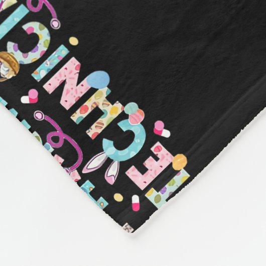 Funny Pharmacy Technician Bunny Pharmacist Happy Fleecedecke (Ecke)